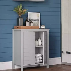 Hot Kirklands Home 2-Door Floor Cabinet Gray