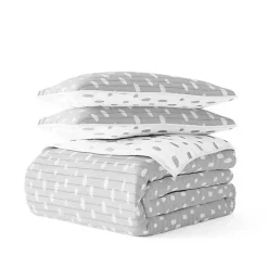 Outlet Kirklands Home Gray Dotted Reversible 3-pc. Queen Quilt Set