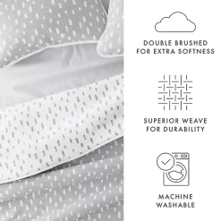 Outlet Kirklands Home Gray Dotted Reversible 3-pc. Queen Quilt Set