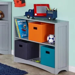 Clearance Kirklands Home Gray Double Shelf Wooden Bookcase