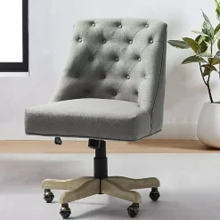 Online Kirklands Home Dylan Upholstered Office Chair Gray