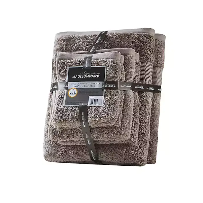 Hot Kirklands Home Egyptian Cotton 6-pc. Towel Set Gray