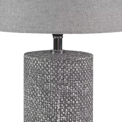 Outlet Kirklands Home Embossed Ceramic Bayard Table Lamp Gray