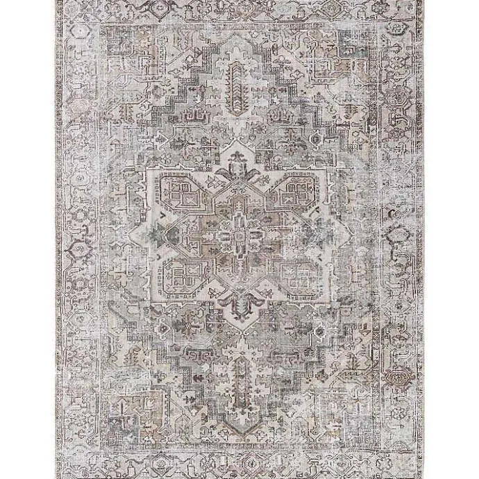 New Kirklands Home Faded Embrace Washable Area Rug, 6x9 Gray