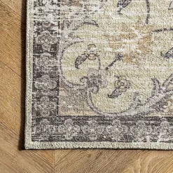 Outlet Kirklands Home Gray Faded Medallion Washable Area Rug, 4x6