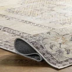 Online Kirklands Home Gray Faded Medallion Washable Area Rug, 5x8