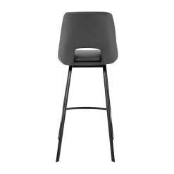 Best Kirklands Home Faux Leather Carise Swivel Counter Stool Gray
