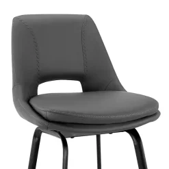 Best Kirklands Home Faux Leather Carise Swivel Counter Stool Gray