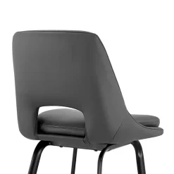 Best Kirklands Home Faux Leather Carise Swivel Counter Stool Gray