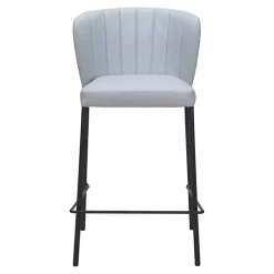 Best Kirklands Home Faux Leather Liddy Counter Stools, Set of 2 Gray