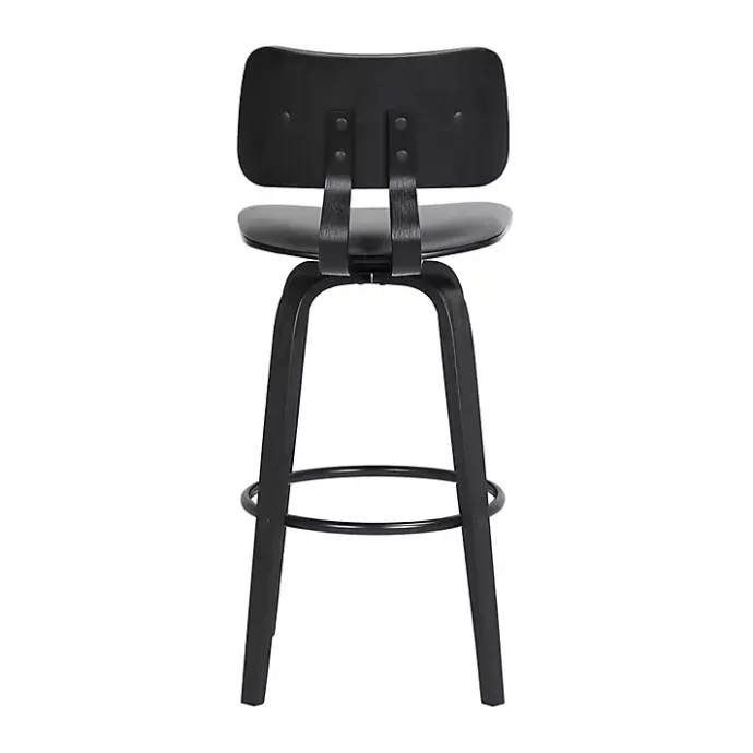 Outlet Kirklands Home Faux Leather Pico Swivel Counter Stool Gray