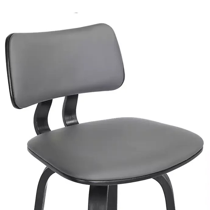 Outlet Kirklands Home Faux Leather Pico Swivel Counter Stool Gray