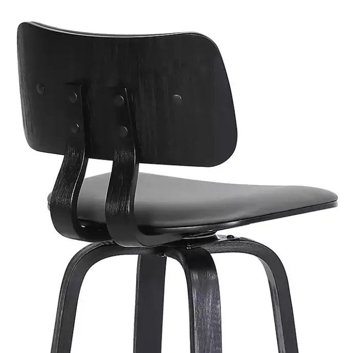 Outlet Kirklands Home Faux Leather Pico Swivel Counter Stool Gray