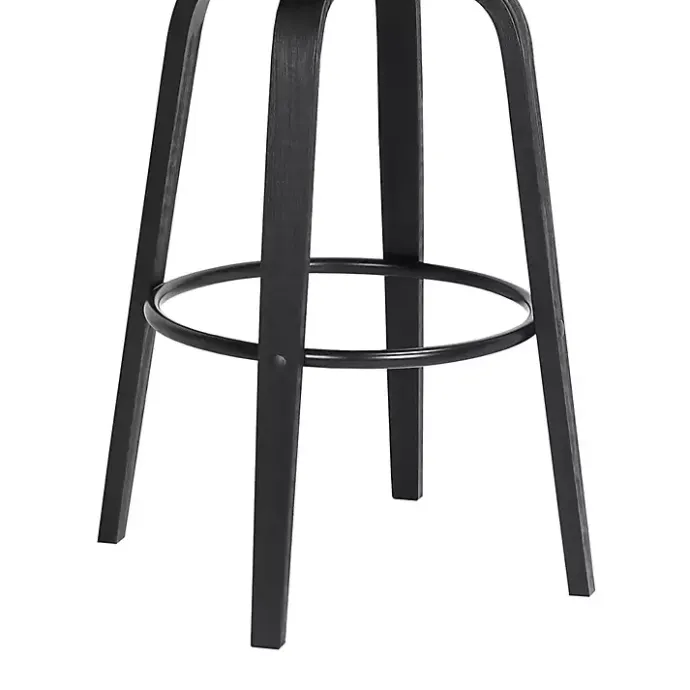 Outlet Kirklands Home Faux Leather Pico Swivel Counter Stool Gray
