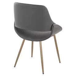Clearance Kirklands Home Faux Leather Scooped Accent Chairs, Set of 2 Gray