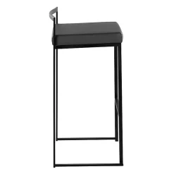 Sale Kirklands Home Faux Leather Stackable Bar Stools, Set of 2 Gray