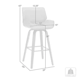 Hot Kirklands Home Faux Leather Tyler Swivel Bar Stool Gray