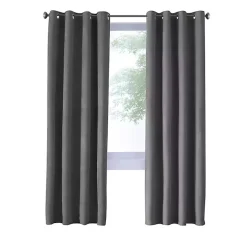 Outlet Kirklands Home Faux Suede Blackout Curtain Panel, 108 in. Gray