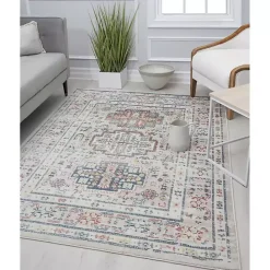 Discount Kirklands Home Gray Flaxen Sundara Gabriel Area Rug, 5x7