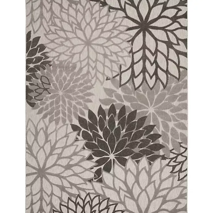Outlet Kirklands Home Floral Burst Outdoor Area Rug, 7x10 Gray