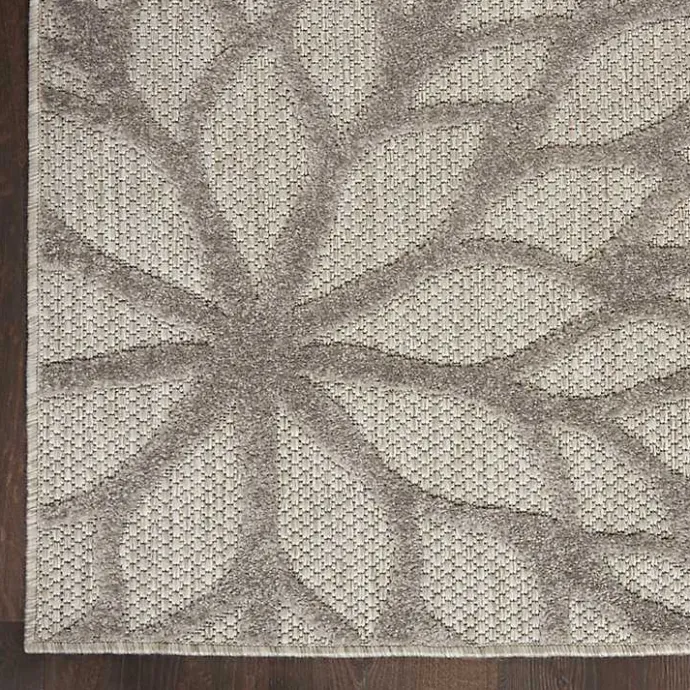 Outlet Kirklands Home Floral Burst Outdoor Area Rug, 7x10 Gray