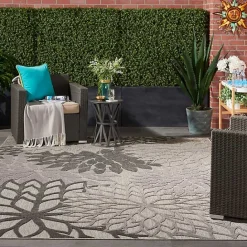 Outlet Kirklands Home Floral Burst Outdoor Area Rug, 7x10 Gray