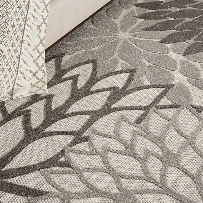 Outlet Kirklands Home Floral Burst Outdoor Area Rug, 7x10 Gray