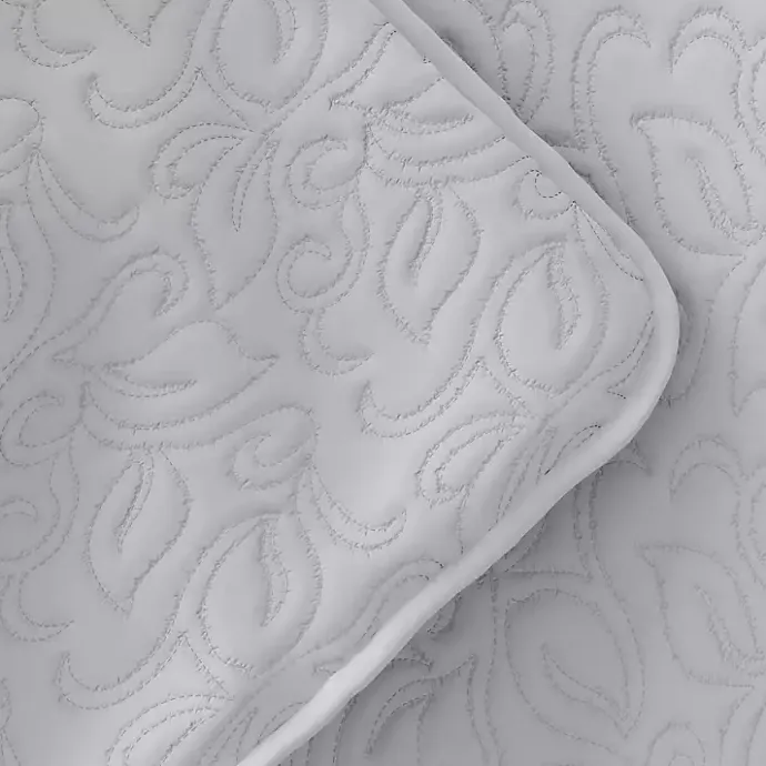 Discount Kirklands Home Floral Stitch 3-pc. Queen Quilt Set Gray