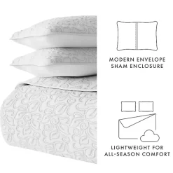 Outlet Kirklands Home Floral Stitch 2-pc. Twin Quilt Set Gray