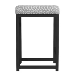 Outlet Kirklands Home Gray Floral Upholstered Counter Stool