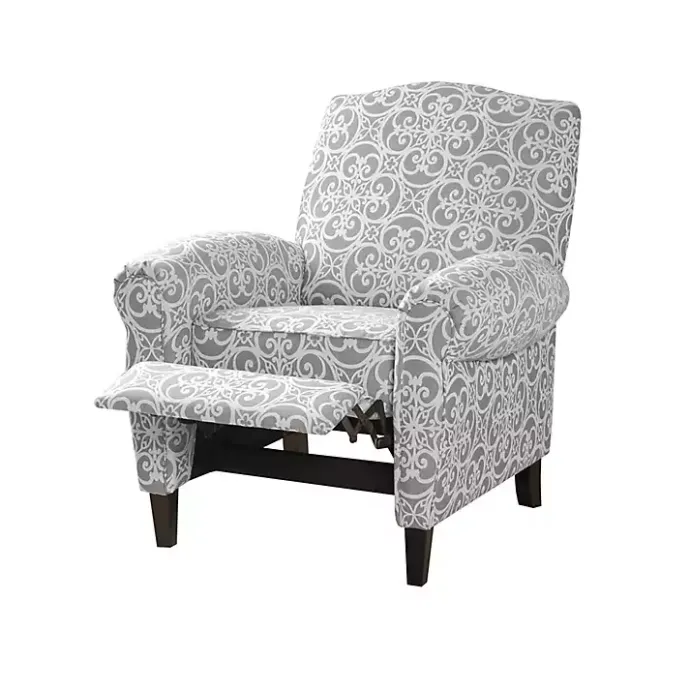 New Kirklands Home Fretwork Orville Recliner Gray