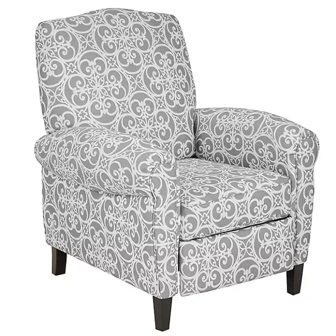 New Kirklands Home Fretwork Orville Recliner Gray