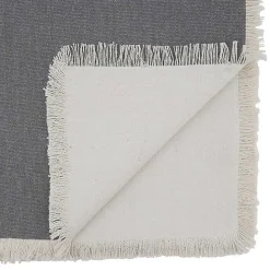 Online Kirklands Home Fringe Border Table Runner, 72 in. Gray