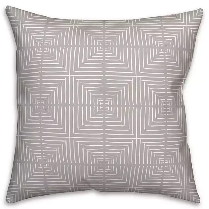 Online Kirklands Home Geometric Indoor/Outdoor Pillow Gray