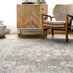 Best Kirklands Home Gray Geometric Medallion Washable Runner