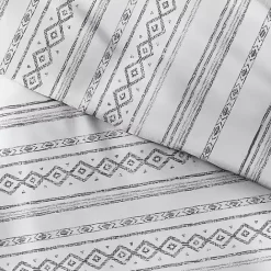 New Kirklands Home Gray Geometric 2-Pc. Twin Duvet Cover Set