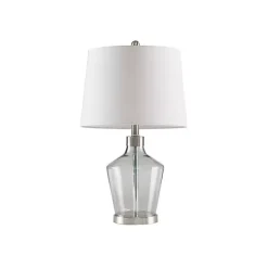 Hot Kirklands Home Gray Glass Bold Table Lamps, Set of 2 White