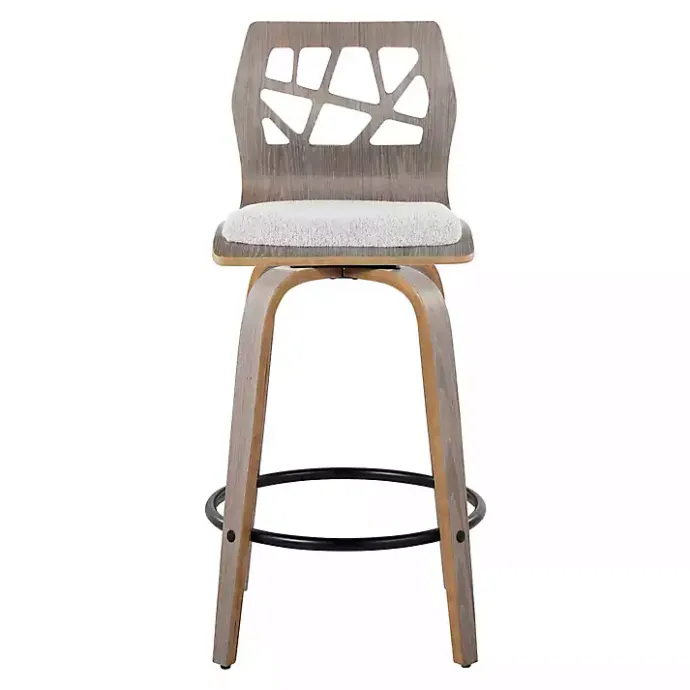 Discount Kirklands Home Golia Swivel Counter Stools, Set of 2 Gray