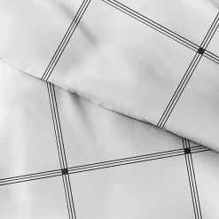 Hot Kirklands Home Gray Grid Plaid 2-pc. Micro Twin Duvet Cover Set