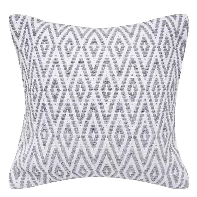 New Kirklands Home Gray Harlequin Indoor/Outdoor Pillow