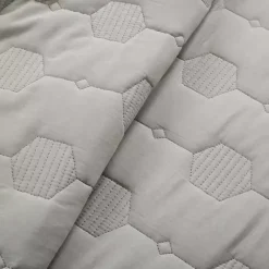 Online Kirklands Home Hexagon Honeycomb 3-pc. Cali King Quilt Set Gray
