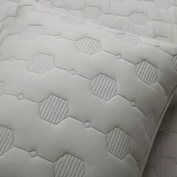 Online Kirklands Home Hexagon Honeycomb 3-pc. Cali King Quilt Set Gray