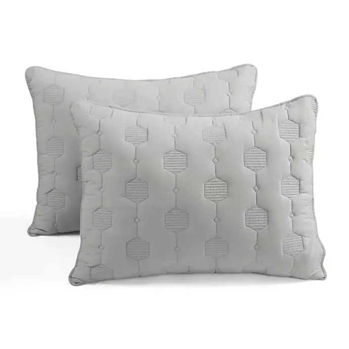 Online Kirklands Home Hexagon Honeycomb 3-pc. Cali King Quilt Set Gray