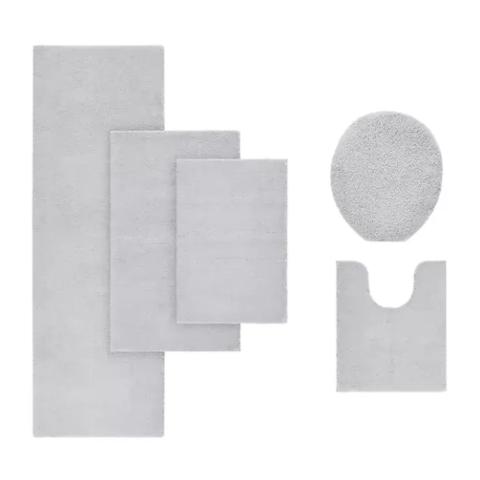 Sale Kirklands Home High Pile Marshmallow Bath Mat, 40 in. Gray