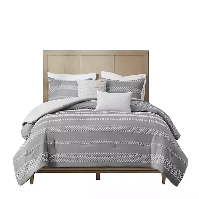 New Kirklands Home Jacquard 5-pc. Full/Queen Comforter Set Gray