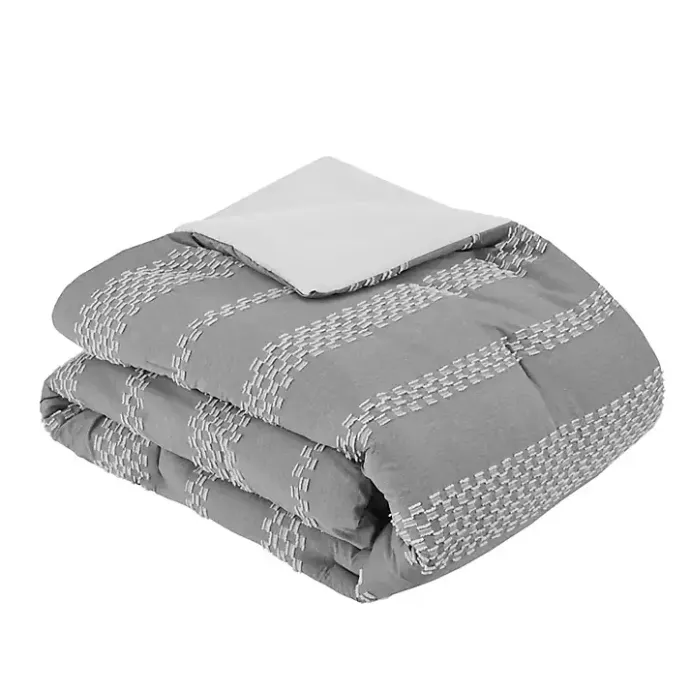 New Kirklands Home Jacquard 5-pc. Full/Queen Comforter Set Gray