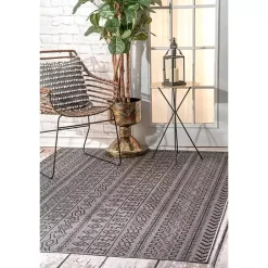 Sale Kirklands Home Jamie Outdoor Area Rug, 6x9 Gray
