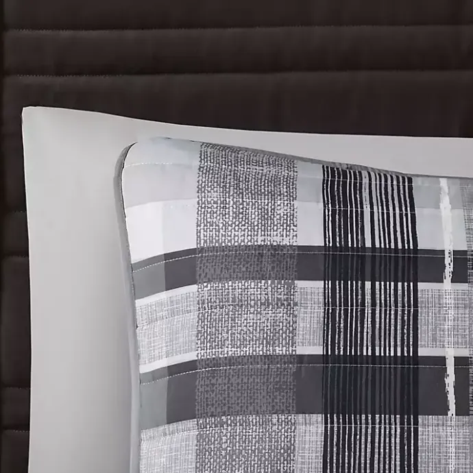 New Kirklands Home Jax Plaid 5-pc. Full/Queen Comforter Set Gray