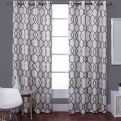 Kirklands Home Kenzie Curtain Panel Set, 108 in. Gray