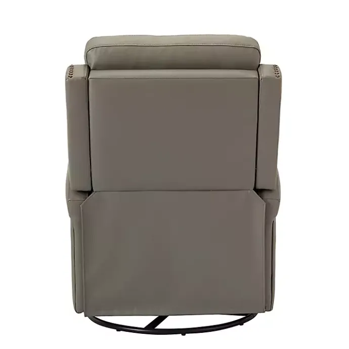 Best Kirklands Home Leather Swivel Rocker Recliner Gray